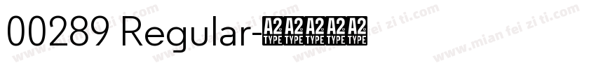 00289 Regular字体转换